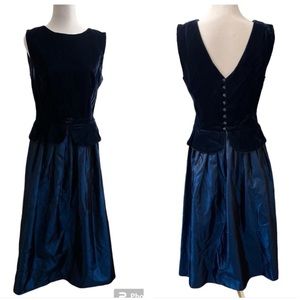 Vintage Lanz Originals Velvet Metallic Dress